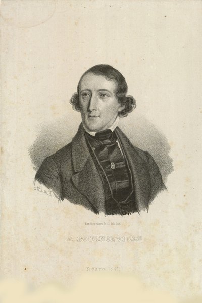 Porträtt av August Bournonville 1805-1879, 1842. av Emilius Ditlev Baerentzen