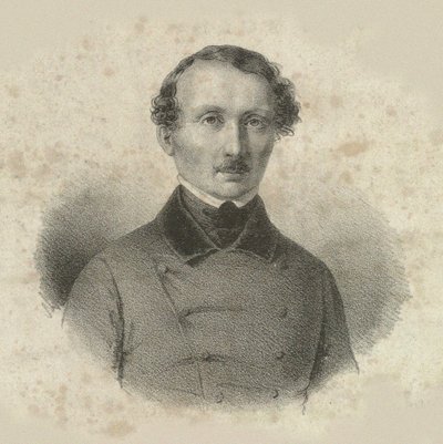 Porträtt av kompositören Hans Christian Lumbye 1810-1874, 1846. av Emilius Ditlev Baerentzen