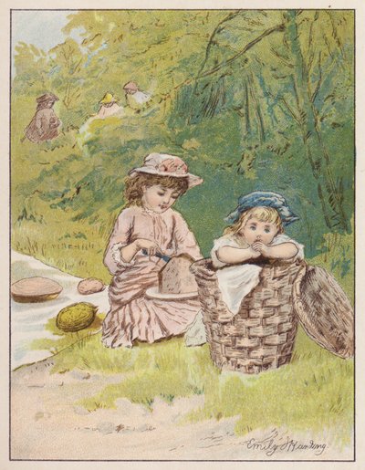 The Picnic (färg litho) av Emily Harding