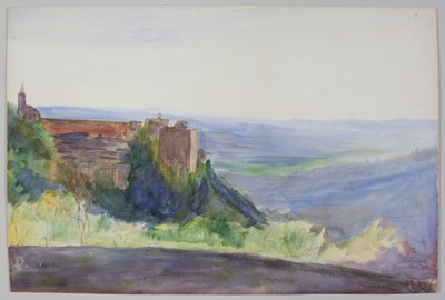 Alhambra, ca 1900. Blyerts och akvarell av Emily Sargent