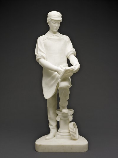 Maskinistlärling, ca 1859 (marmor) av Emma Stebbins