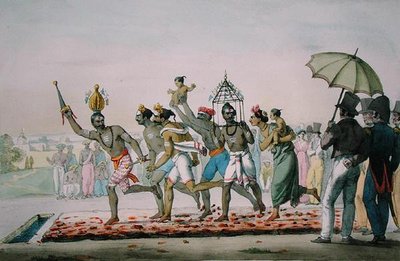 Fire walking festival, Indien, från 
