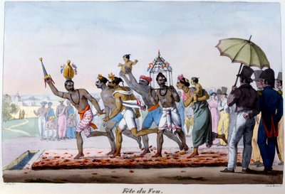 Festival of Fire, Indien, mitten av 1800-talet av Emmanuel Adolphe Midy