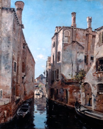 Omgivningen av kyrkan San Sebastian, Venedig, 1892. av Emmanuel Lansyer
