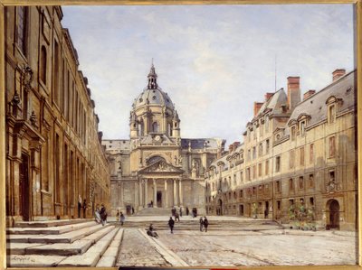Hovet i gamla Sorbonne i Paris. Målning av Emmanuel Lansyer (1835-1893) av Emmanuel Lansyer