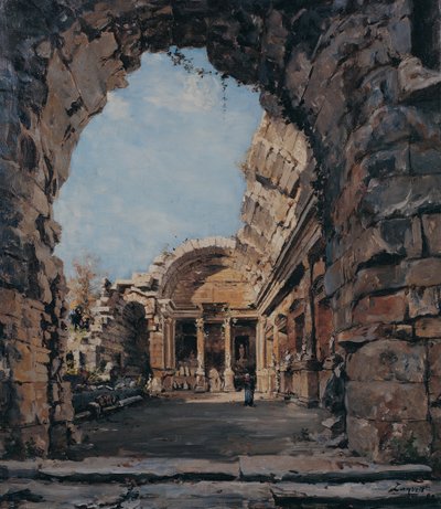 Dianas tempel, Nîmes av Emmanuel Lansyer