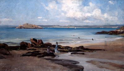 Badstrand för kvinnor, 1876. av Emmanuel Lansyer