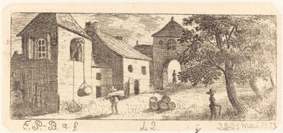 Gårdsgården av Emmanuel Phélippes Beaulieu