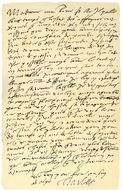 Brev från kejsar Karl V av Spanien till drottning Mary av England, 1555. av Emperor Charles V