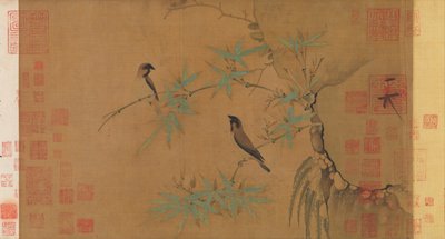 Finkar och bambu, tidigt 1100-tal. av Emperor Huizong