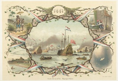 Resan till Chatham och erövringen av Royal Charles, 1667 av Emrik and Binger