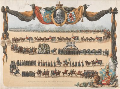 Högtidlig begravning av H.M. Willem III, kung av Nederländerna (...) 4 december 1890 (titel på objektet) av Emrik and Binger