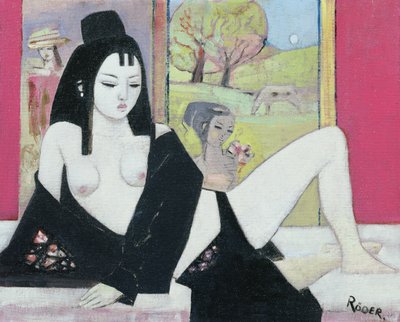 Black Kimono, 2008 (olja ombord) av Endre Roder