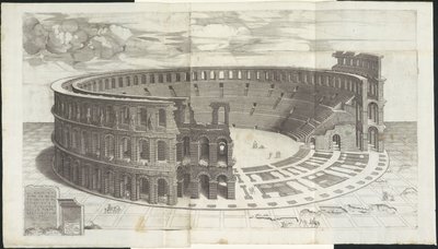 Arena av Verona Mirror of Roman Magnificence (serietitel) av Enea Vico