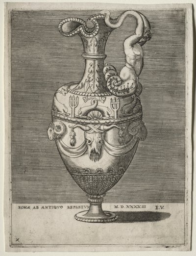 Ewer prydd med delfiner, 1543. av Enea Vico