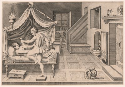 Tarquin och Lucretia av Enea Vico