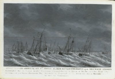Bataviska flottan utanför Veere, 1800 av Engel Hoogerheyden