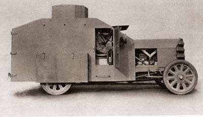 En brittisk pansarbil under första världskriget, från The Illustrated War News, 1915 av English Photographer