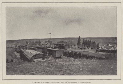 En huvudstad på hjul, herr Krugers regeringssäte i Machadodorp av English Photographer