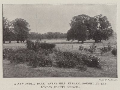 A New Public Park, Avery Hill, Eltham, köpt av London County Council av English Photographer