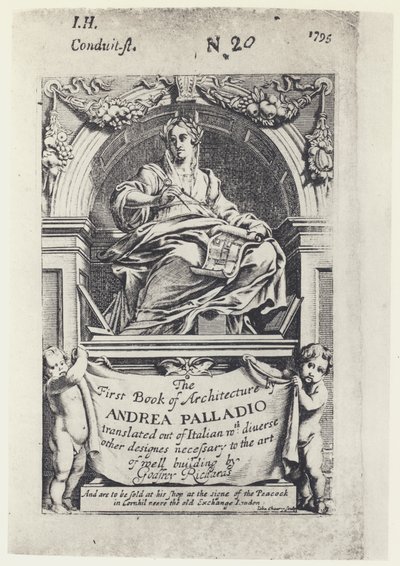 A Palladio, The First Book of Architecture, Tr G Richards 1668 (s/v foto) av English Photographer