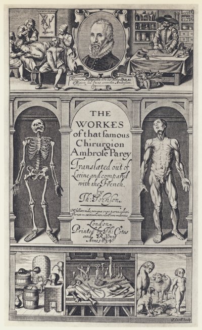 A Pare, The Workes, T Cotes och R Young 1634 (s/v foto) av English Photographer