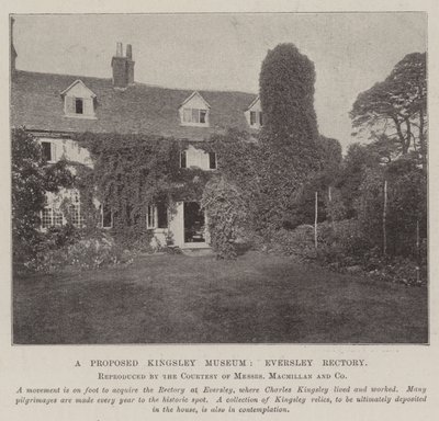Ett föreslaget Kingsley Museum, Eversley Rectory av English Photographer