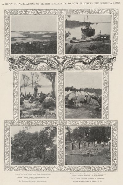 Ett svar på anklagelser om brittisk omänsklighet till boerfångar, Bermudalägren av English Photographer