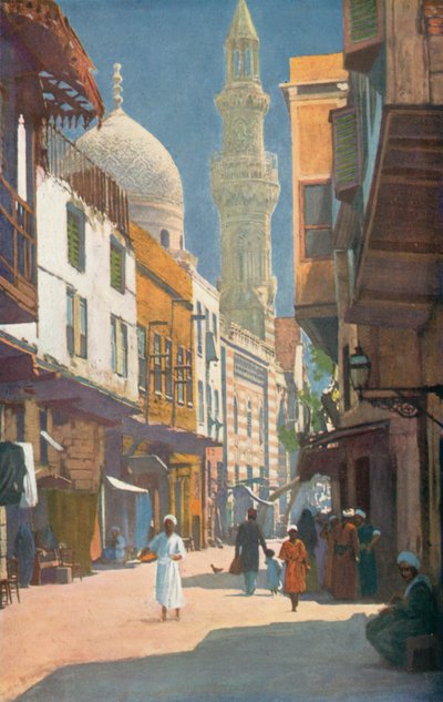 En gata i Kairo, Egypten (färgfoto) av English Photographer