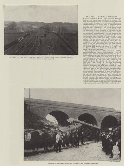 Olycka på Great Northern Railway av English Photographer