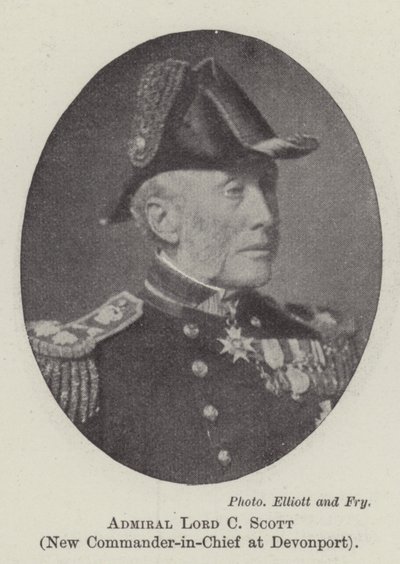 Amiral Lord C Scott, ny överbefälhavare vid Devonport av English Photographer