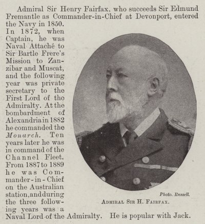 Amiral Sir H Fairfax av English Photographer