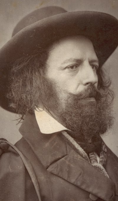 Alfred Lord Tennyson, poet, porträtt (s/v foto) av English Photographer