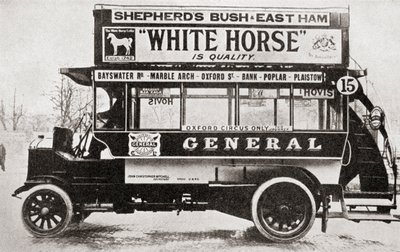 En omnibus, c.1910, från The Story of Twenty Five Years, publicerad 1935 av English Photographer