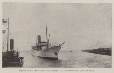Ankomst av Steam-Ship Port Morant till Avonmouth med last av frukt av English Photographer