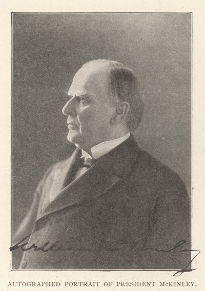 Autograferat porträtt av president McKinley av English Photographer