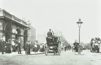 Baker Street Station, Marylebone Road, Westminster LB: österut vid Baker Street, 1895 av English Photographer