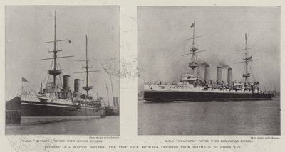 Belleville v Scotch Boilers, testloppet mellan kryssare från Spithead till Gibraltar av English Photographer