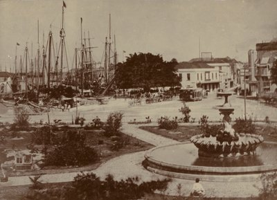 Bridgetown Harbour, cirka 1900 av English Photographer