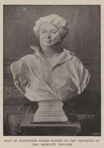Byst av Alexandre Dumas placerad i vestibulen av Her Majesty