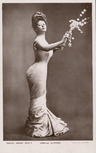 Camille Clifford, den ursprungliga Gibson Girl (s/v foto) av English Photographer