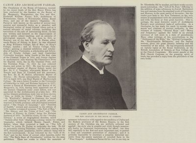 Kanon och ärkediakon Farrar, den nye kapellanen till underhuset av English Photographer
