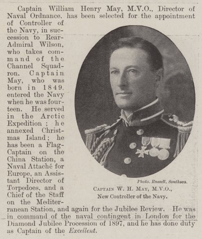 Kapten W H May, MVO, Ny kontrollör för marinen av English Photographer