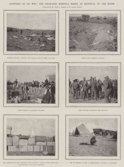 Fångat av De Wet, Yeomanry-sjukhuset som togs i Roodeval av boerna av English Photographer