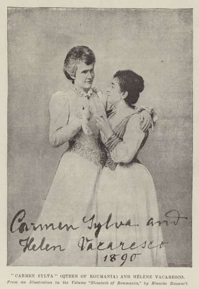 Carmen Sylva (drottning av Rumänien) och Helene Vacaresco av English Photographer