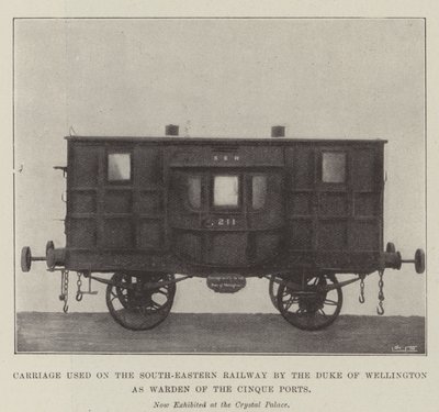 Vagn som användes på den sydöstra järnvägen av hertigen av Wellington som Warden of the Cinque Ports av English Photographer
