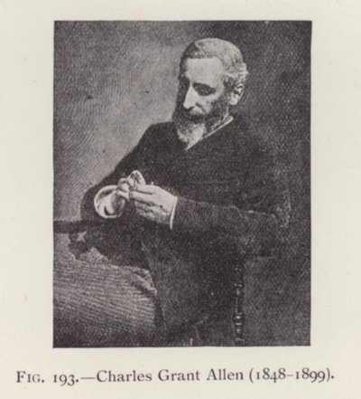 Charles Grant Allen (1848-1899), porträtt (s/v foto) av English Photographer