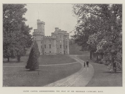 Cluny Castle, Aberdeenshire, säte för Sir Reginald Cathcart, Baronet av English Photographer