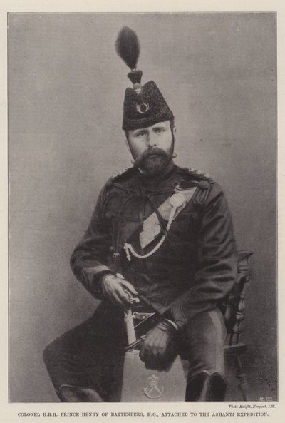 Överste HKH Prins Henrik av Battenberg, KG, knuten till Ashanti-expeditionen av English Photographer