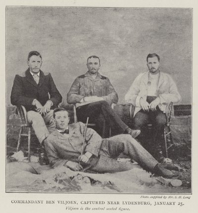 Kommendör Ben Viljoen, tillfångatagen nära Lydenburg, 25 januari av English Photographer